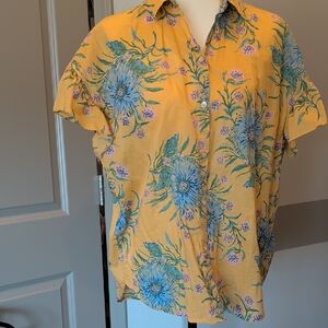 Madewell Yellow and Blue Floral Men's Shirt